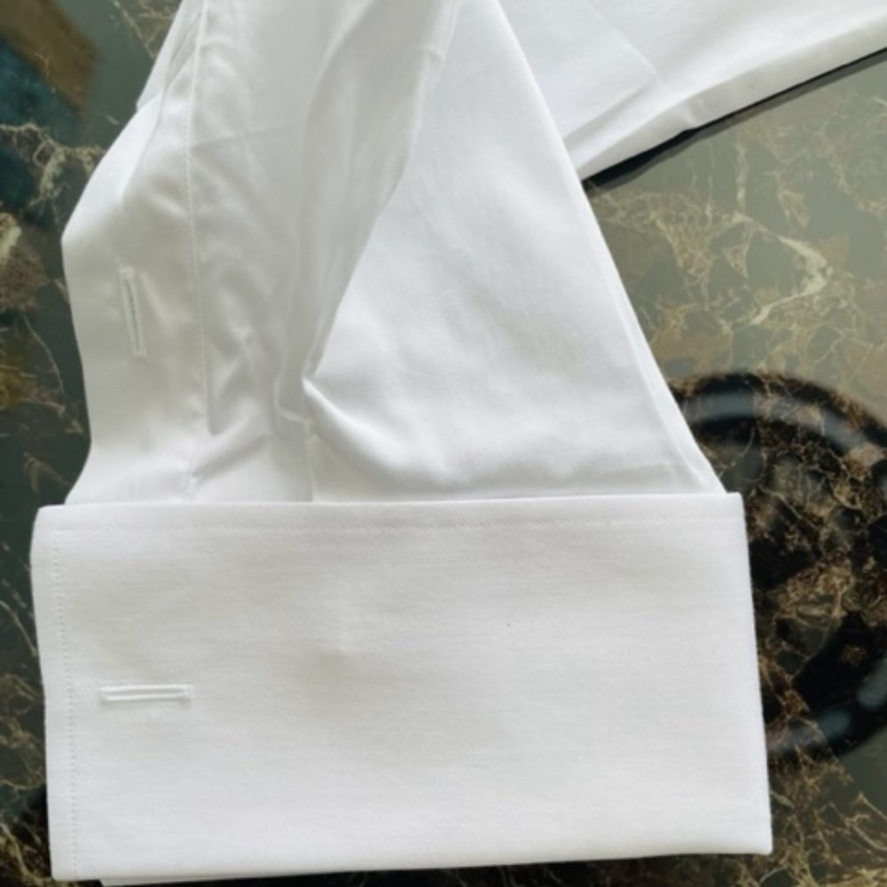 MorCouture White Black Lion High Collar Shirt - Picture 4 of 4